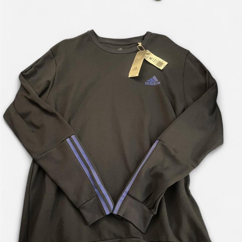 Adidas Black Top with Blue Logo